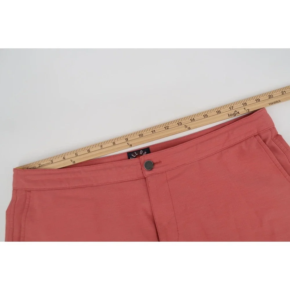 Faherty All Day Shorts Mens 38 Red Quick Dry Stretch Hybrid Casual